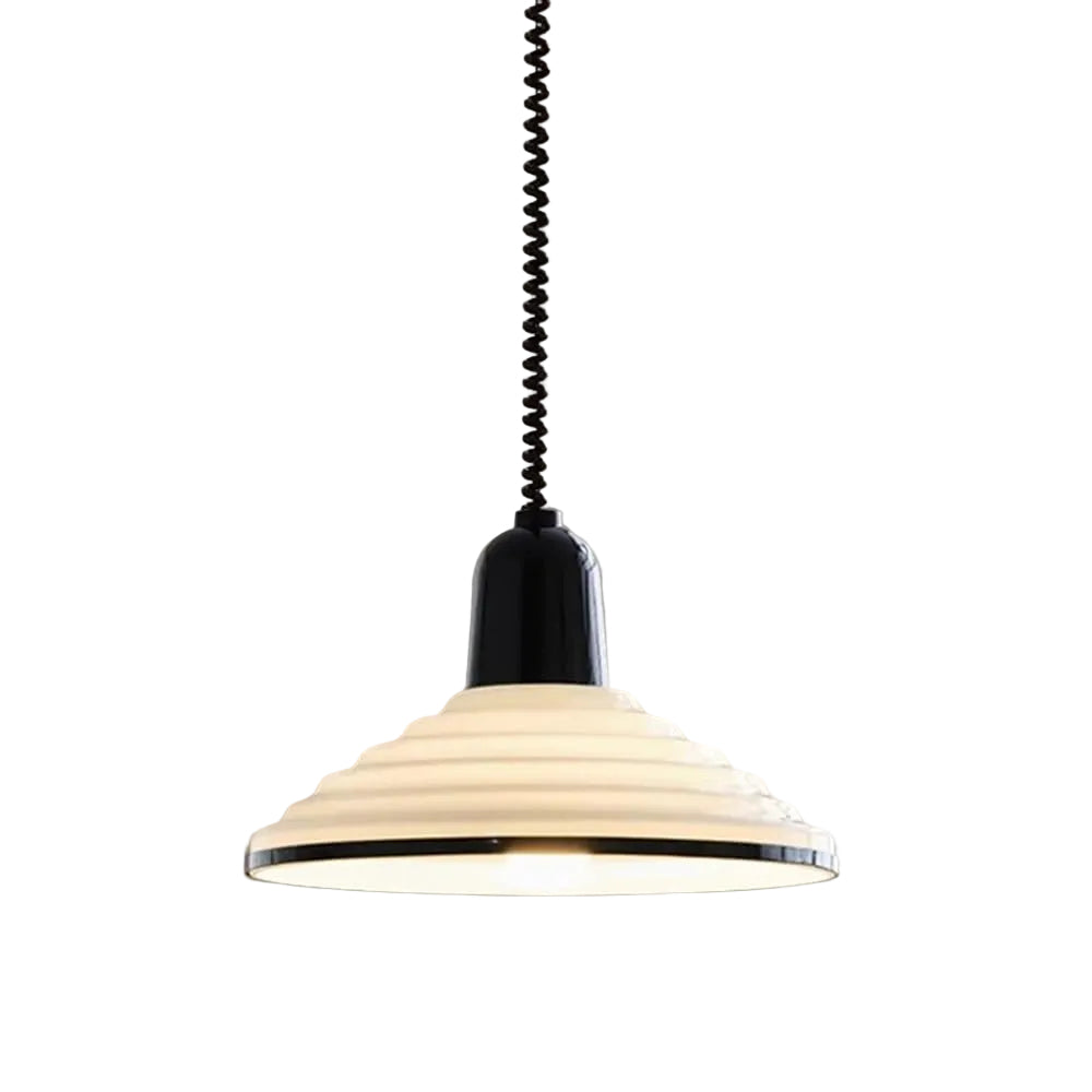Scandinavian Ribbed Glass Pendant Light