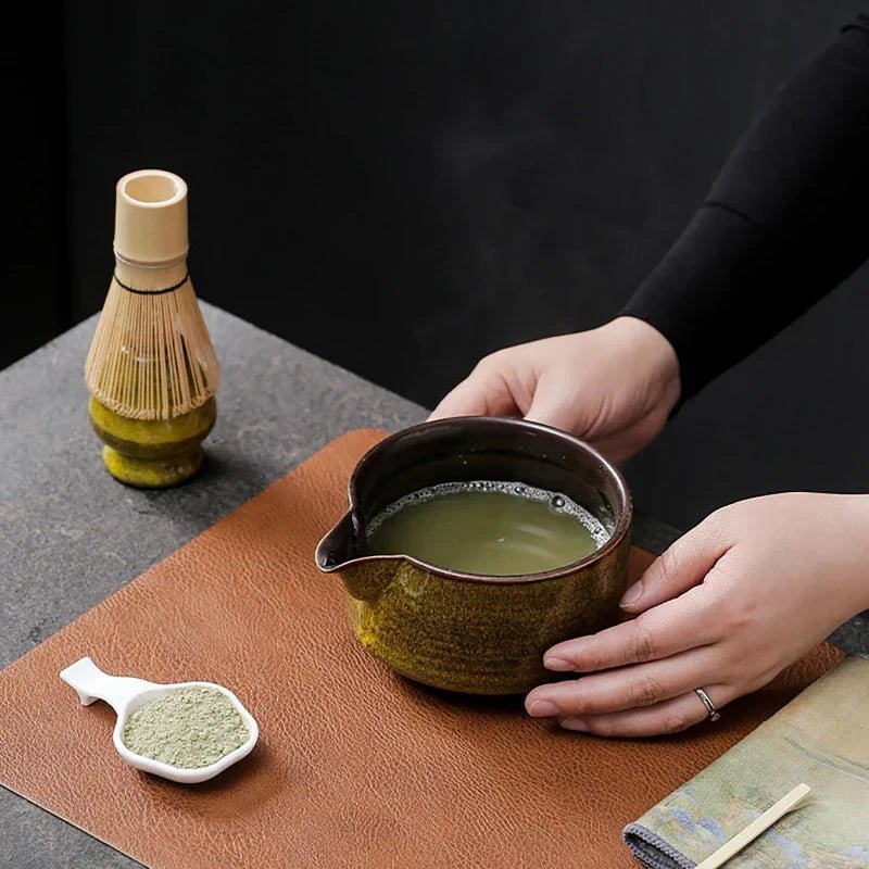 7-Piece Japanese Matcha Set with Ceramic Bowl and Bamboo Whisk for Authentic Tea Experience 6