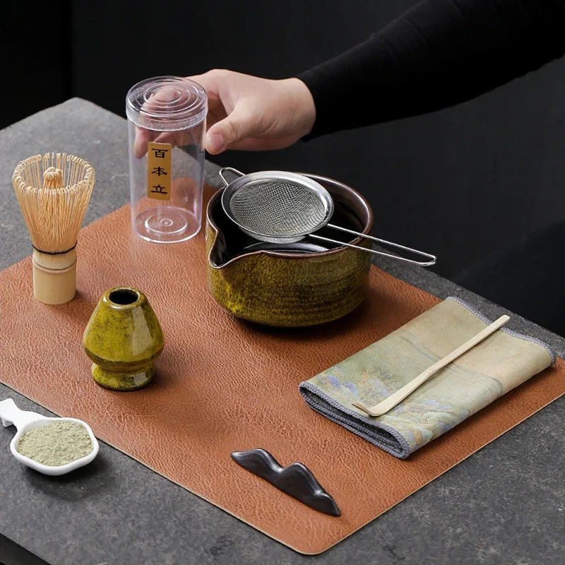 7-Piece Japanese Matcha Set with Ceramic Bowl and Bamboo Whisk for Authentic Tea Experience 8