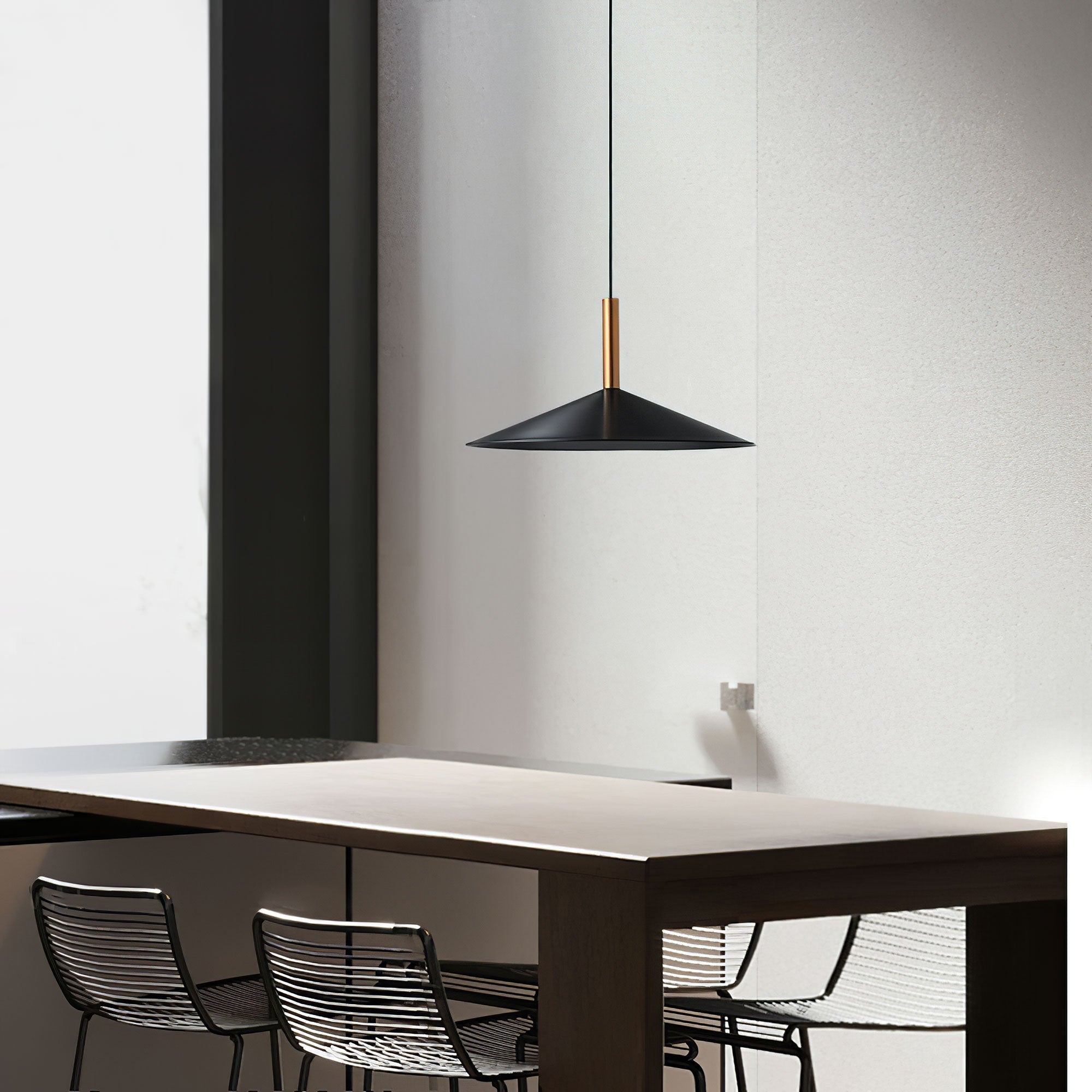 Modern Black Cone Pendant Light