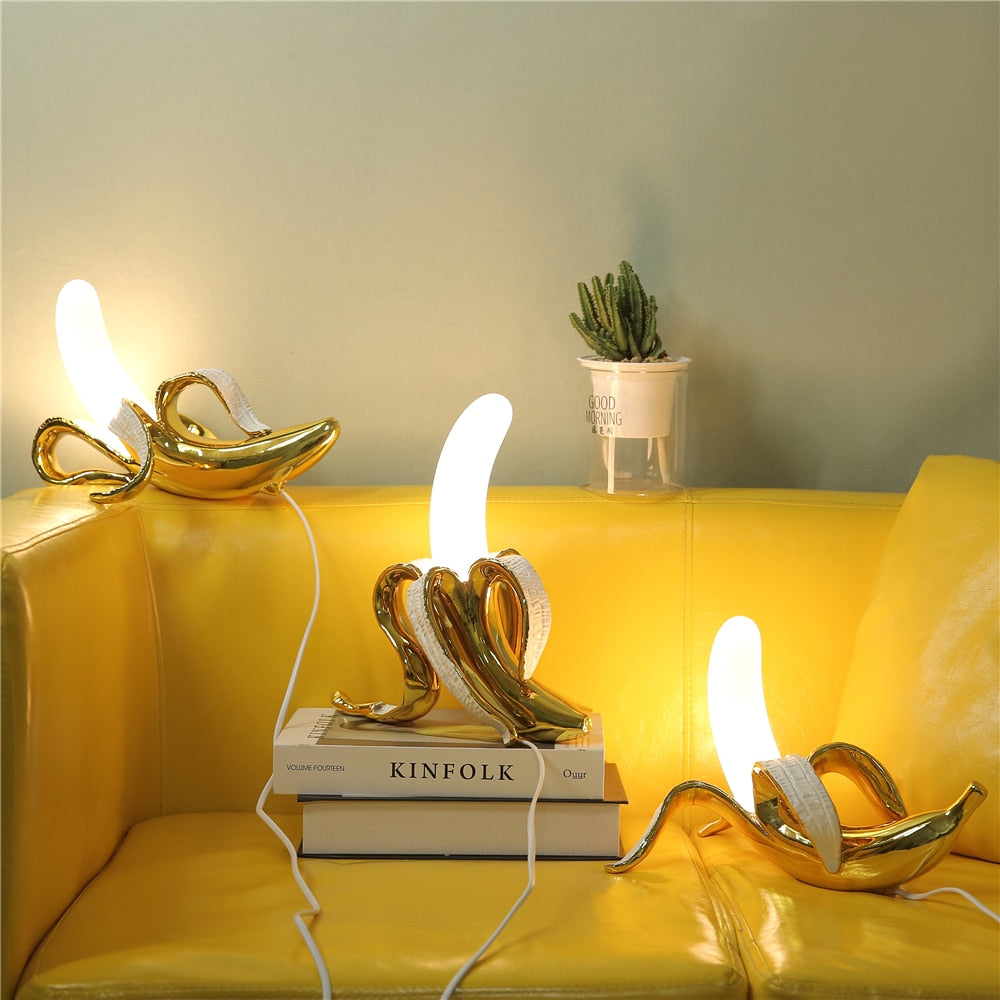 Pop Art Banana Peel LED Table Lamp
