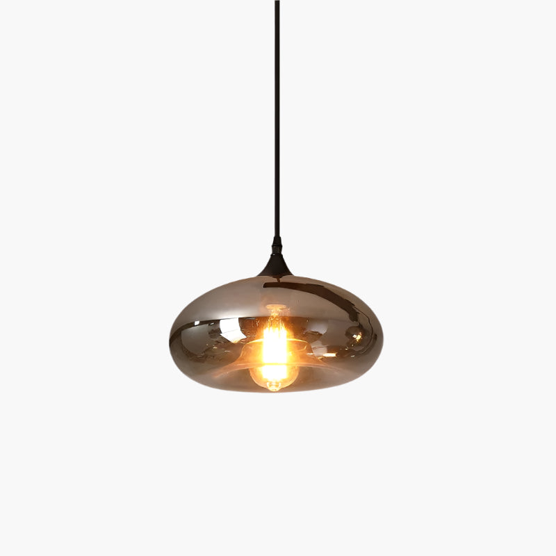 Modern Smoked Glass Pendant Light