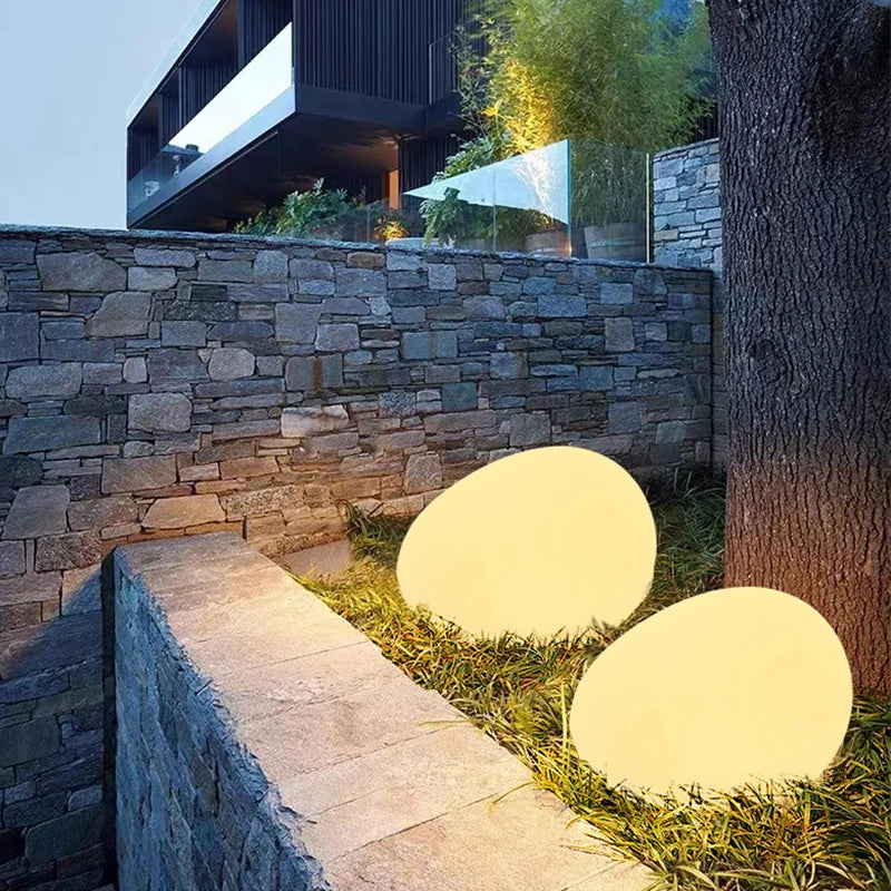 Color-Changing LED Pebble Garden Light
