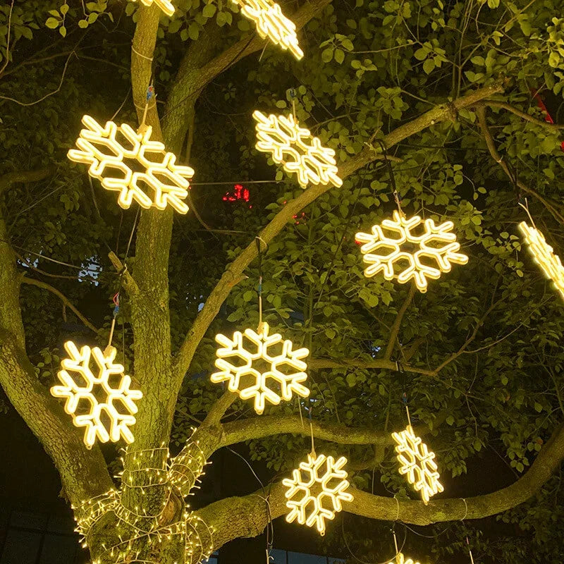 Outdoor LED Snowflake String Lights