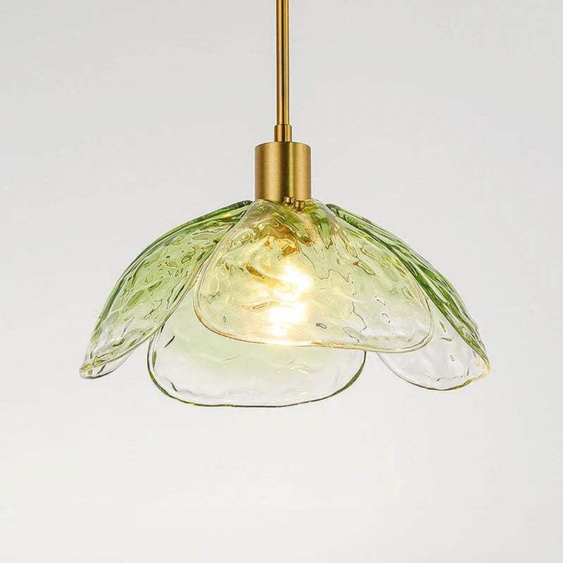 Flower Petal Glass Pendant Light