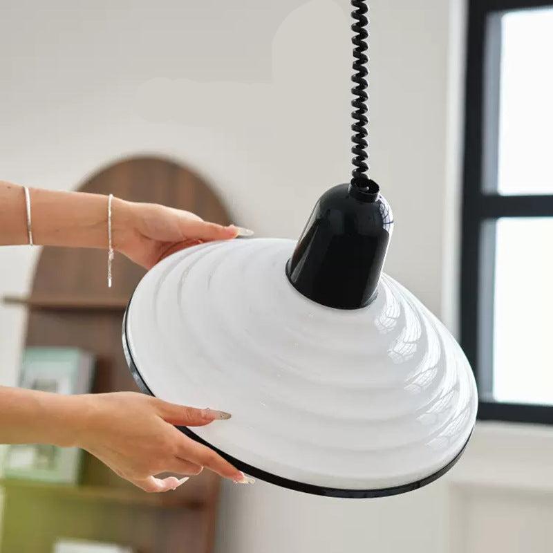 Scandinavian Ribbed Glass Pendant Light