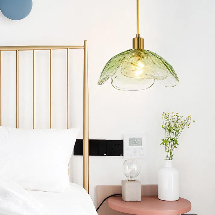 Flower Petal Glass Pendant Light