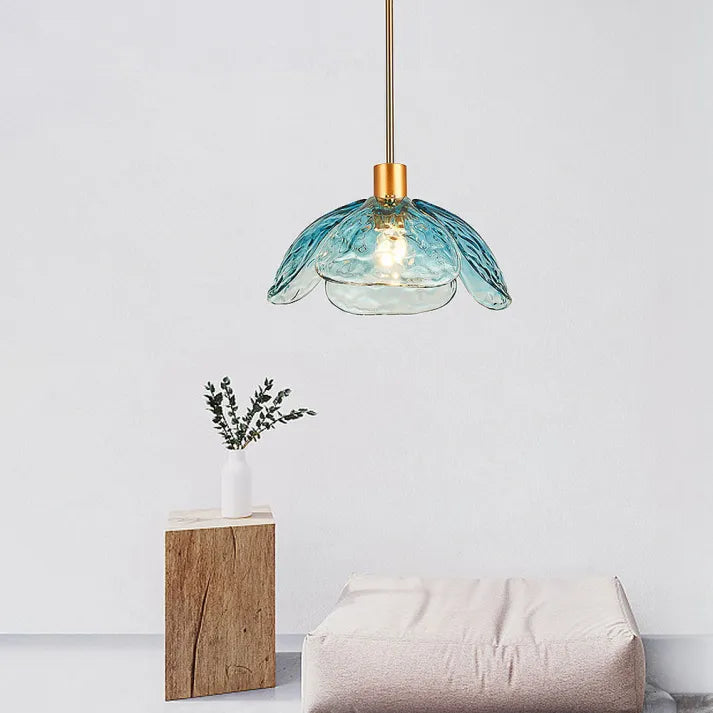 Flower Petal Glass Pendant Light