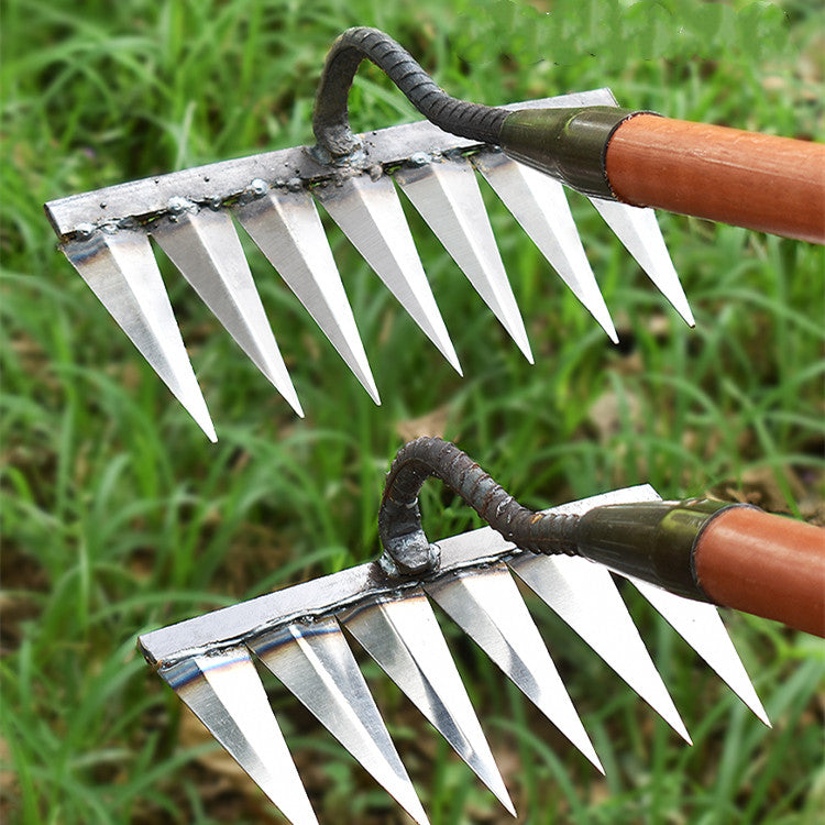 Heavy-Duty Steel Weed Rake