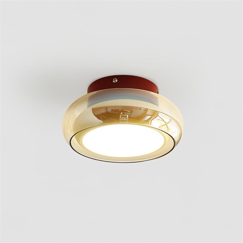 June Retro Glass Flush Mount Ceiling Light