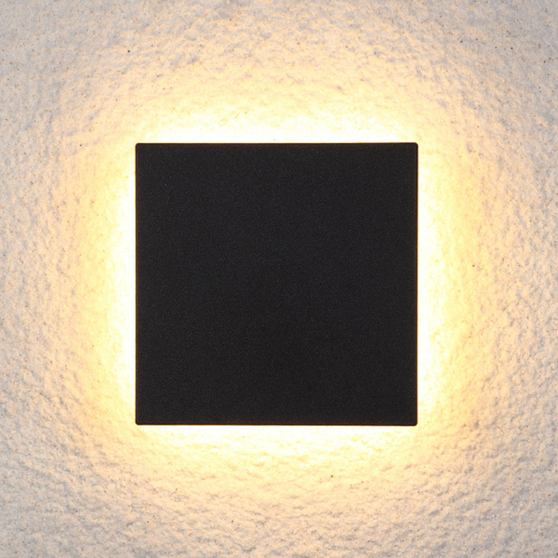 Klyne Minimalist Round/Square Outdoor Wall Lamp LED, Black/White