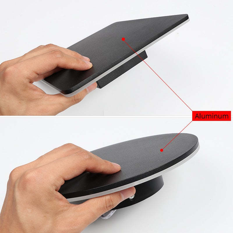 Klyne Minimalist Round/Square Outdoor Wall Lamp LED, Black/White