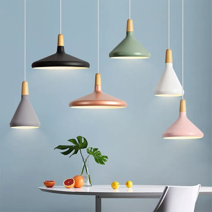 Scandinavian Macaron Conical Pendant Light