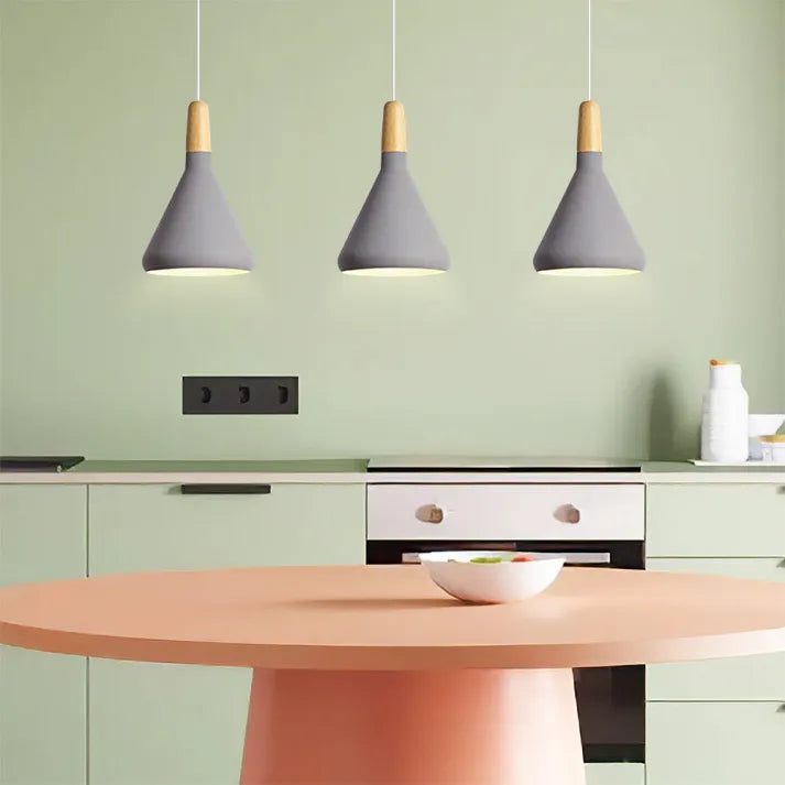 Scandinavian Macaron Conical Pendant Light