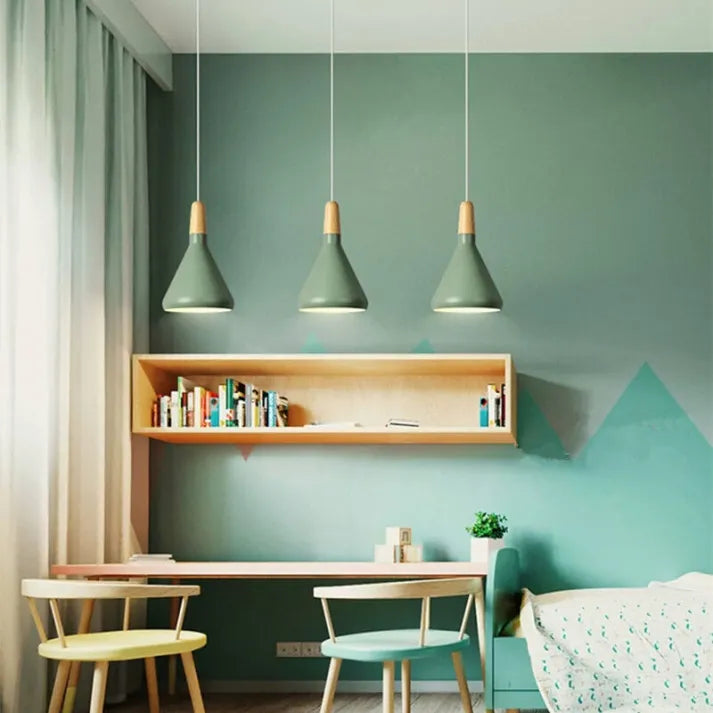 Scandinavian Macaron Conical Pendant Light