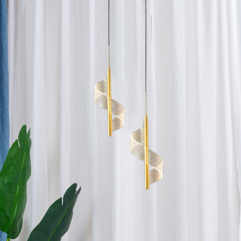 Modern Spiral LED Pendant Light