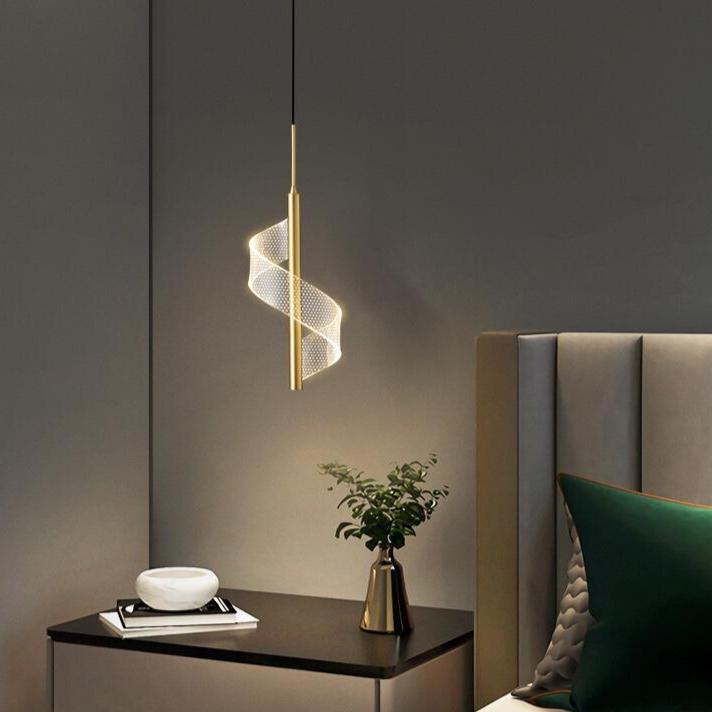 Modern Spiral LED Pendant Light