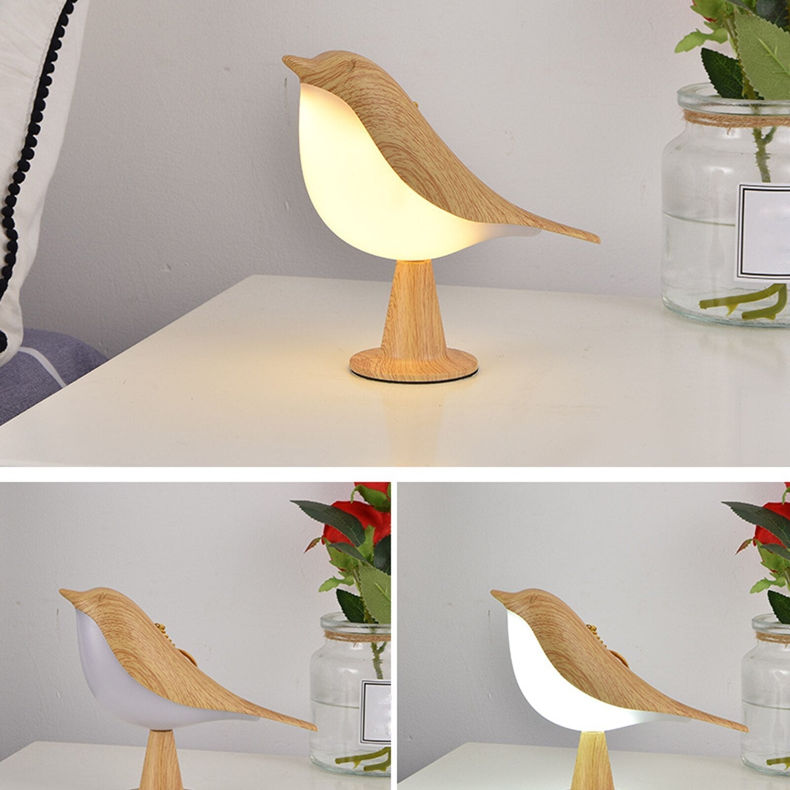 Touch-Controlled Bird LED Table Lamp
