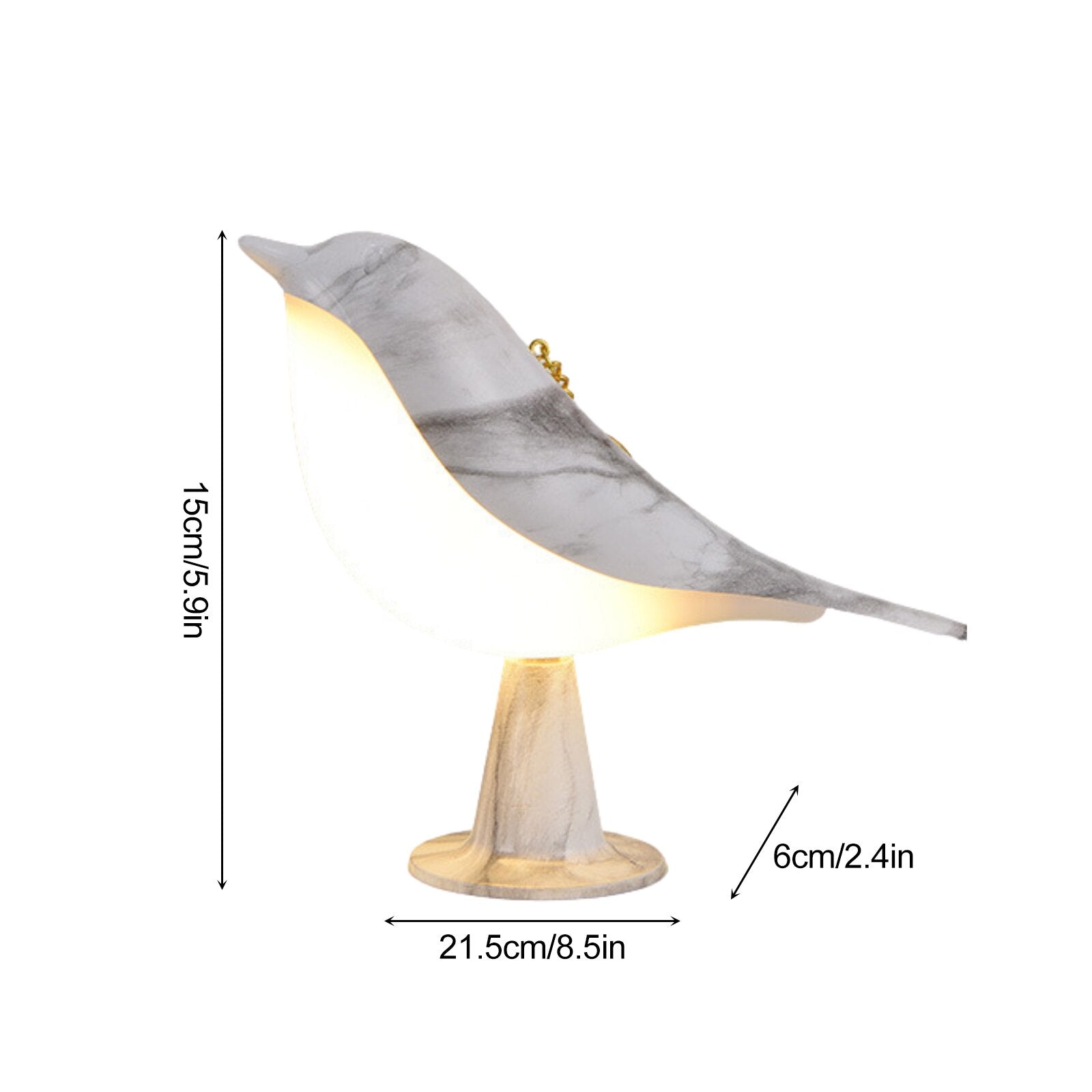 Touch-Controlled Bird LED Table Lamp