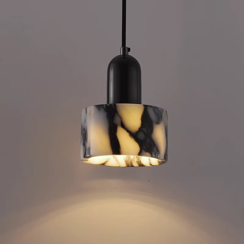 Black Terrazzo Glass Pendant Light