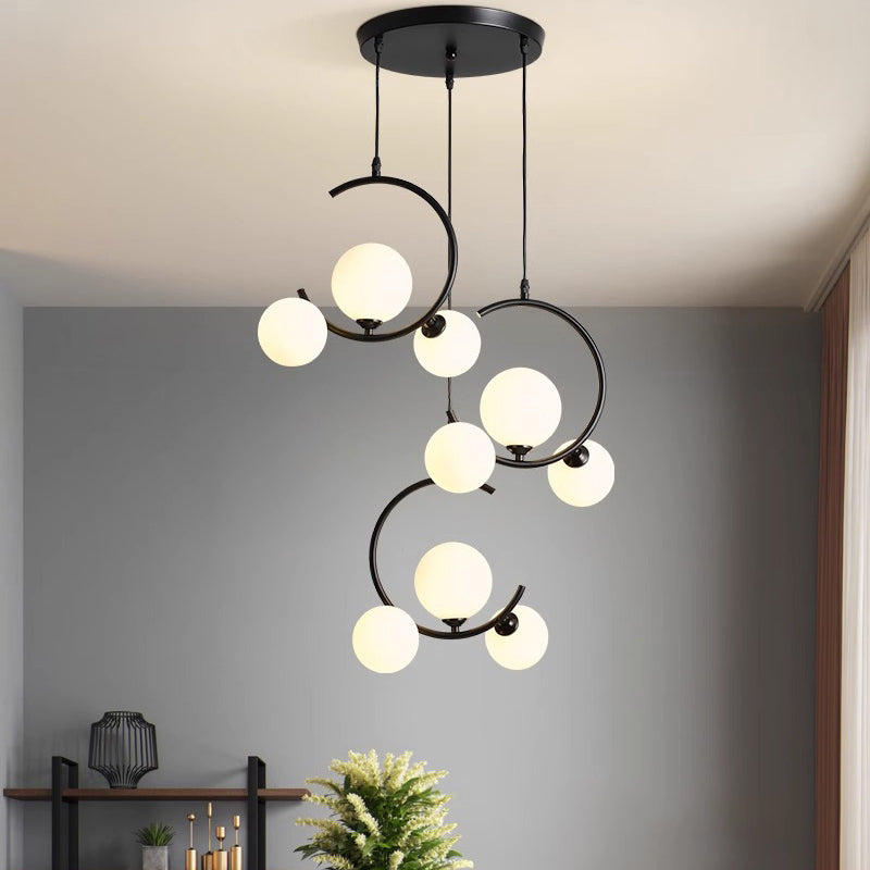 Modern Ring Orb Chandelier Light