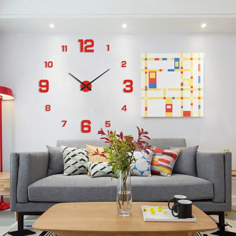 Self Adhesive Frameless Wall Clock