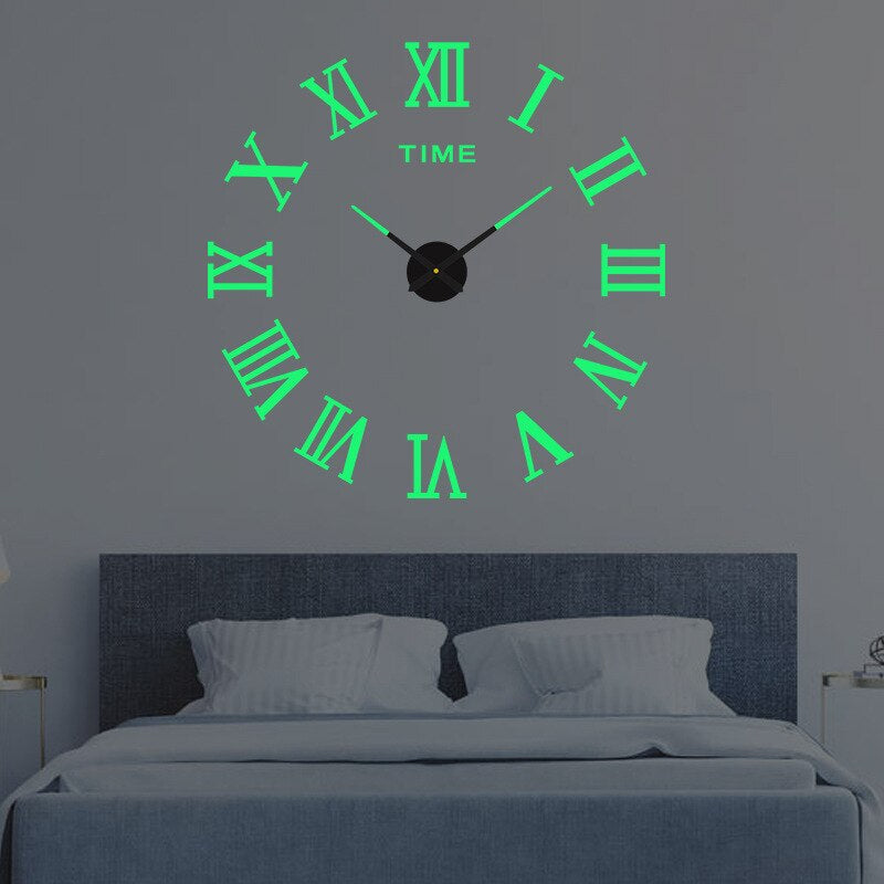 Self Adhesive Frameless Wall Clock