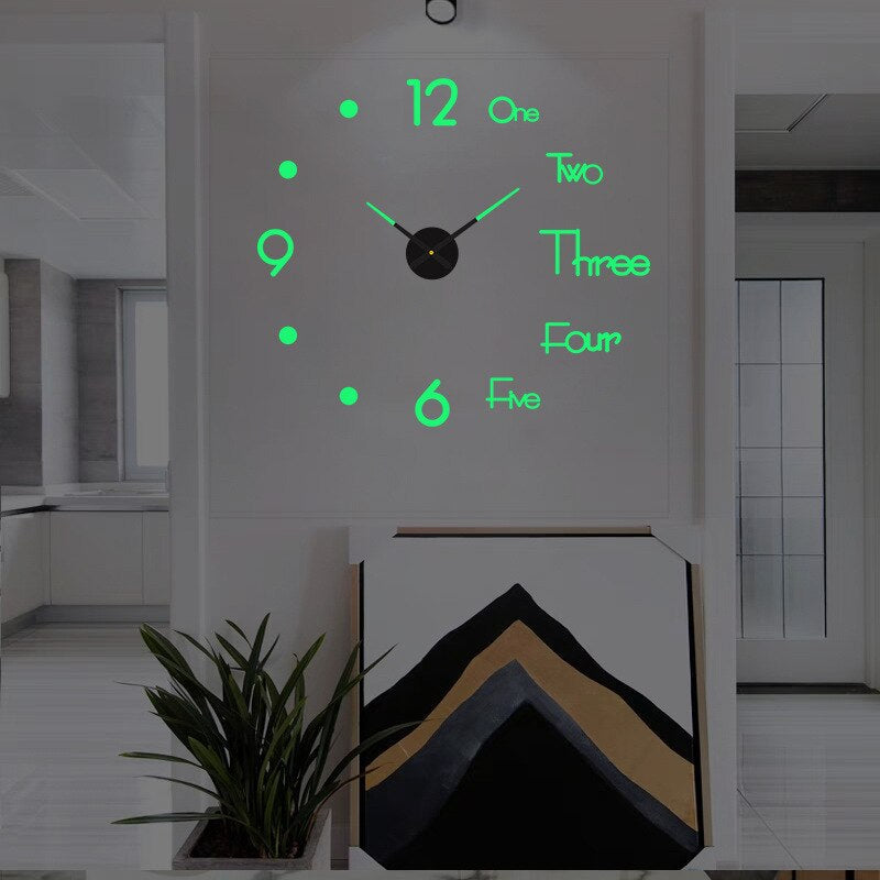 Self Adhesive Frameless Wall Clock