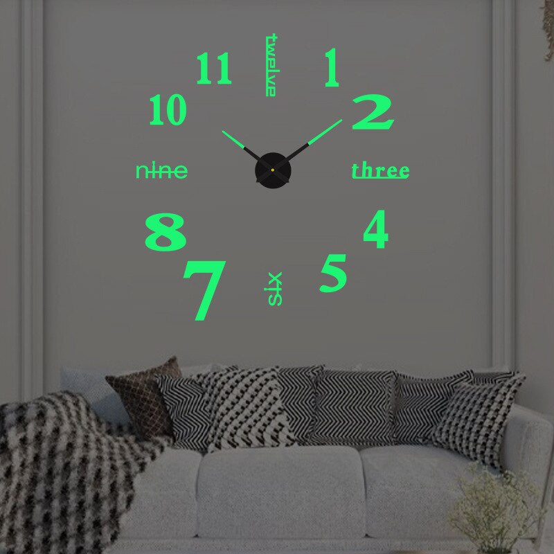 Self Adhesive Frameless Wall Clock