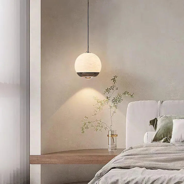 Colour Changing Marble Globe Pendant Light