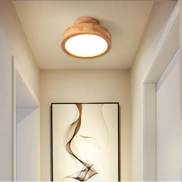 Scandinavian Solid Wood Ceiling Light
