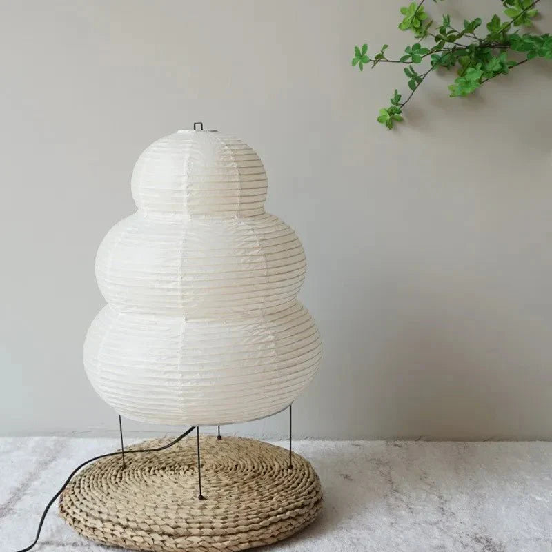 Japanese Wabi-Sabi Paper Lantern Floor Lamp