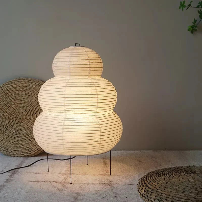 Japanese Wabi-Sabi Paper Lantern Floor Lamp