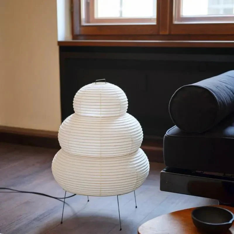 Japanese Wabi-Sabi Paper Lantern Floor Lamp