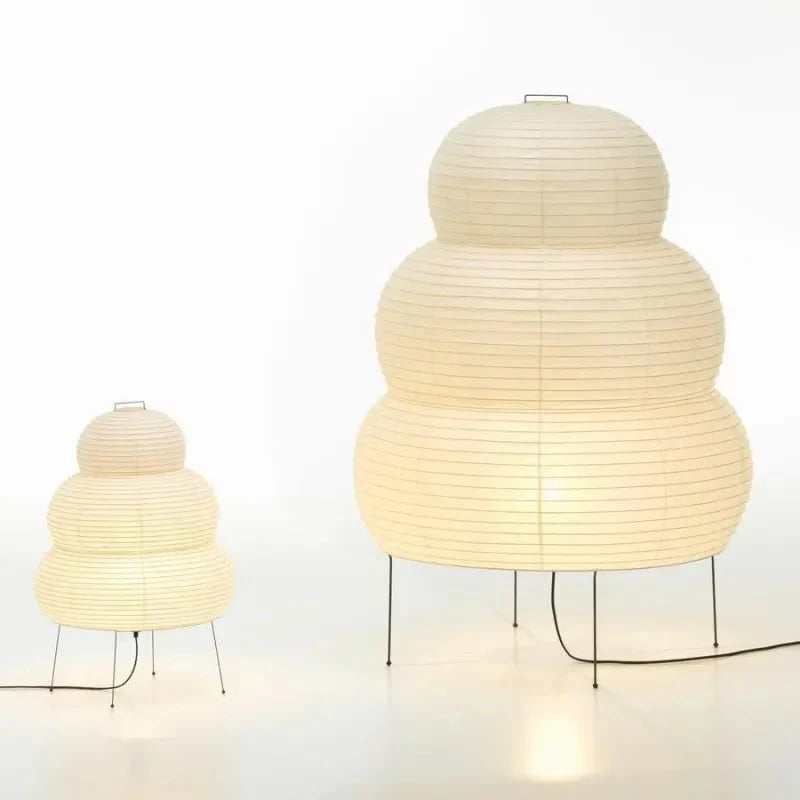Japanese Wabi-Sabi Paper Lantern Floor Lamp