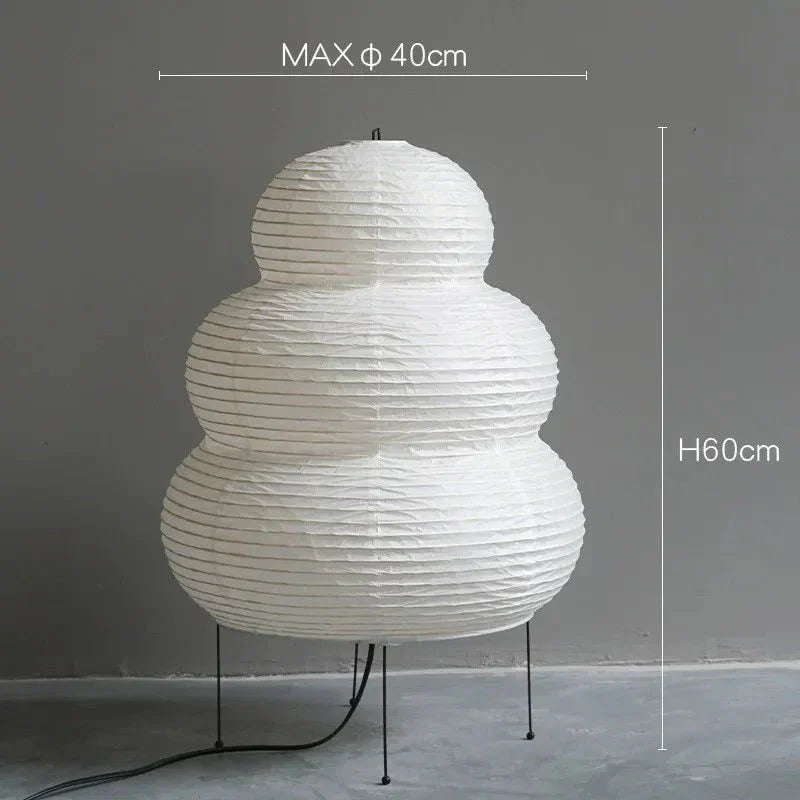 Japanese Wabi-Sabi Paper Lantern Floor Lamp