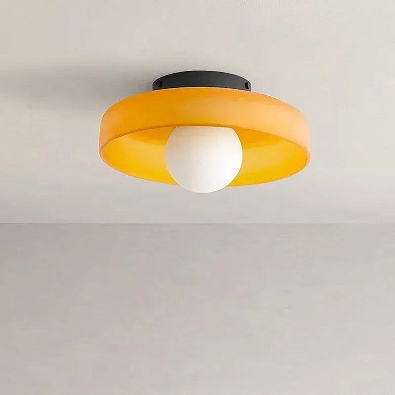 Round Glass Ceiling Light