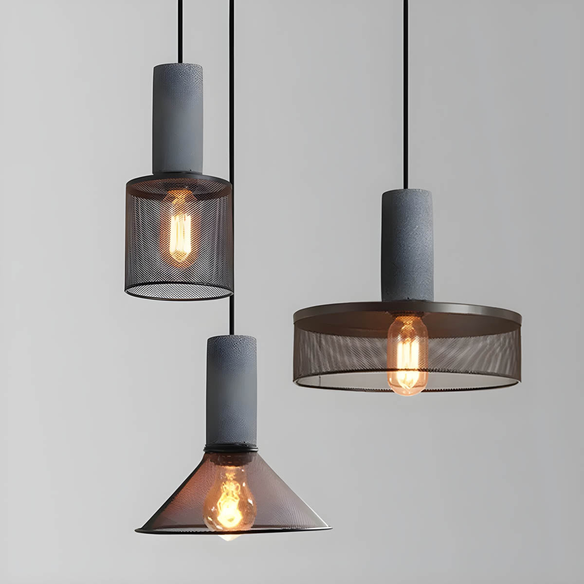 Industrial Cement LED Pendant Light