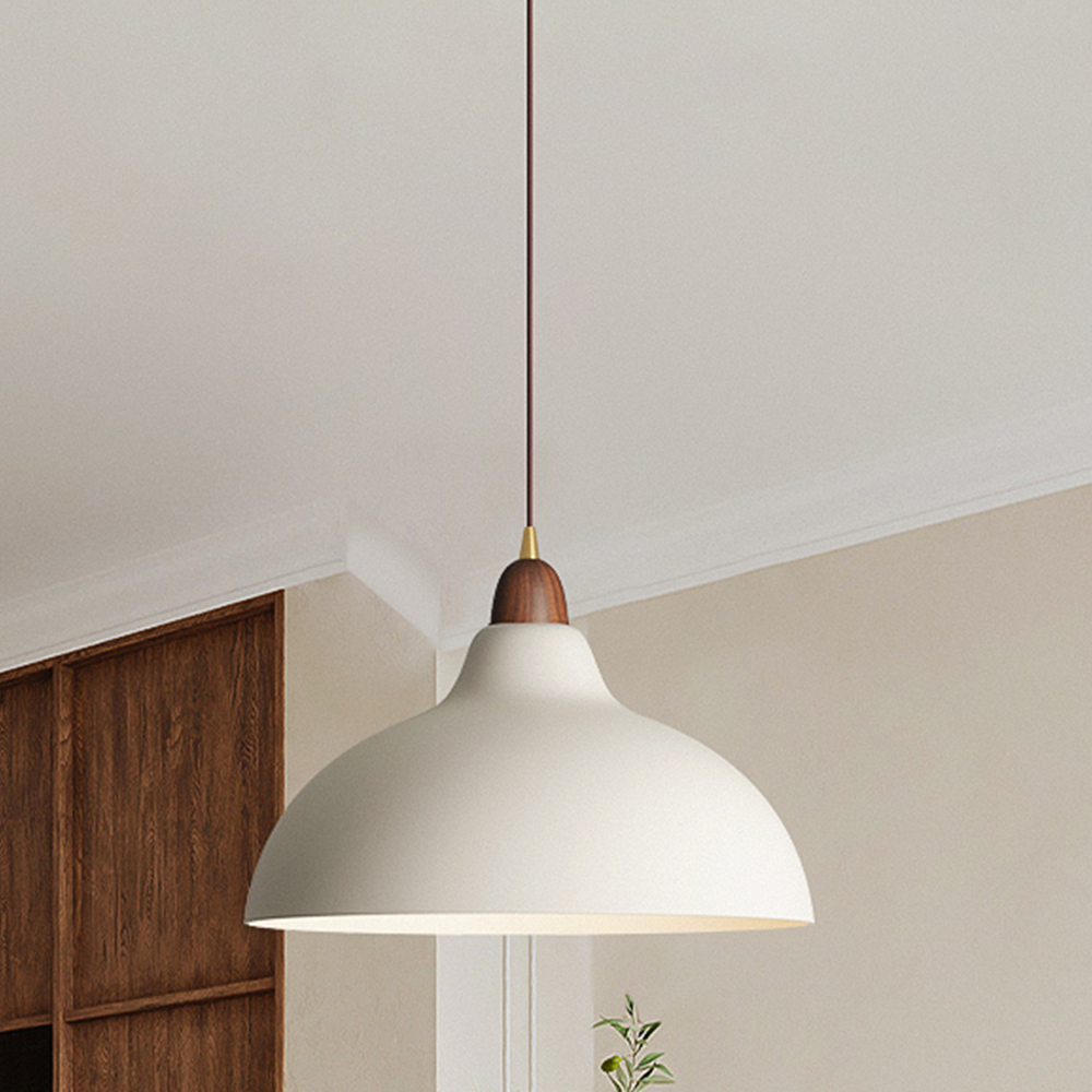 Scandinavian Dome Wooden Pendant Light