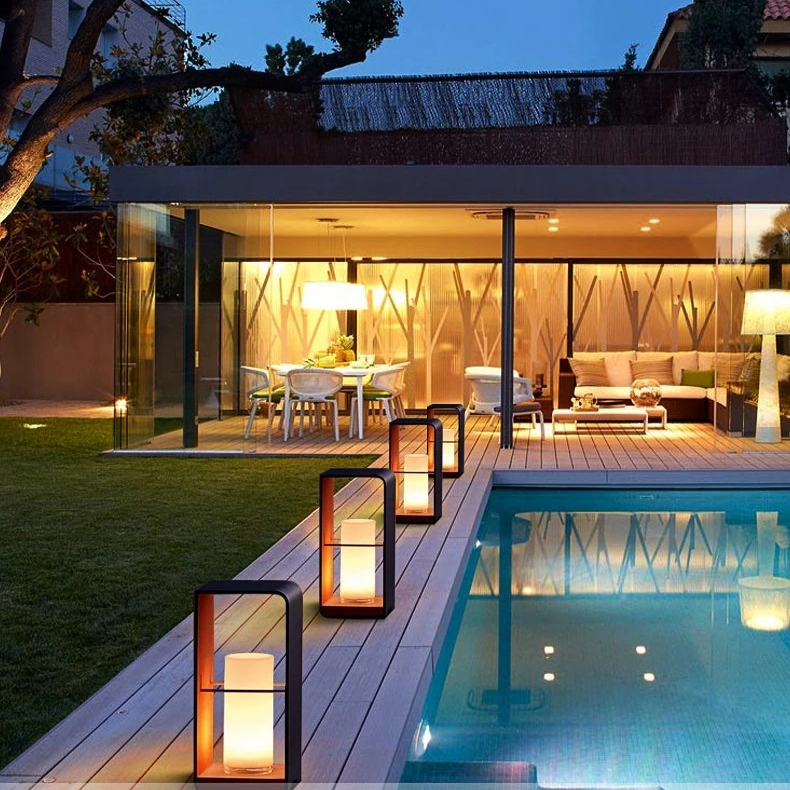 Rectangular Solar LED Patio Lantern Lights