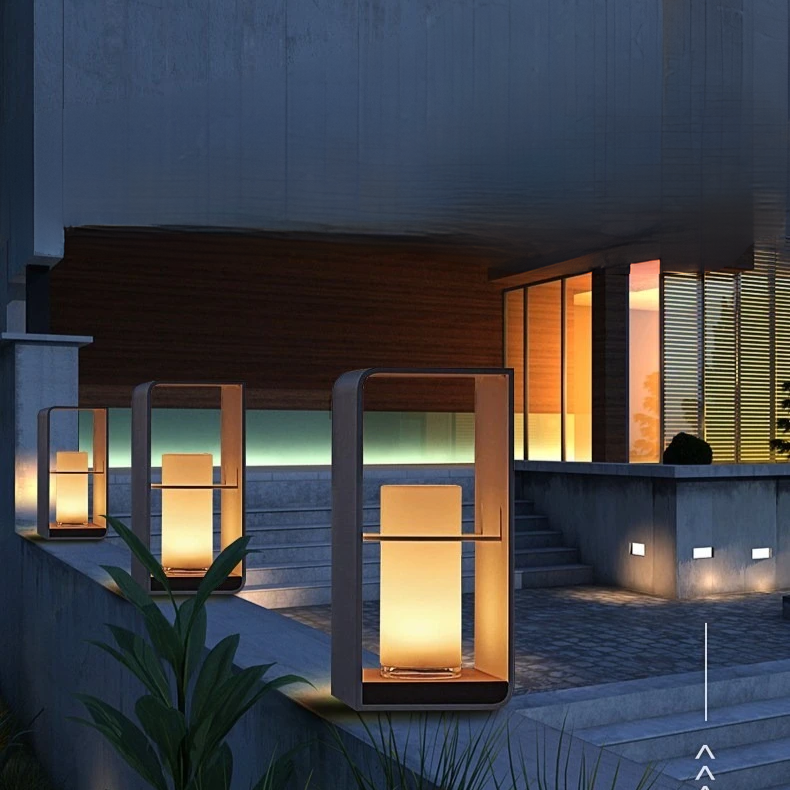 Rectangular Solar LED Patio Lantern Lights