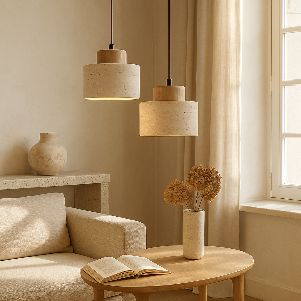 Travertine Stone Pendant Light