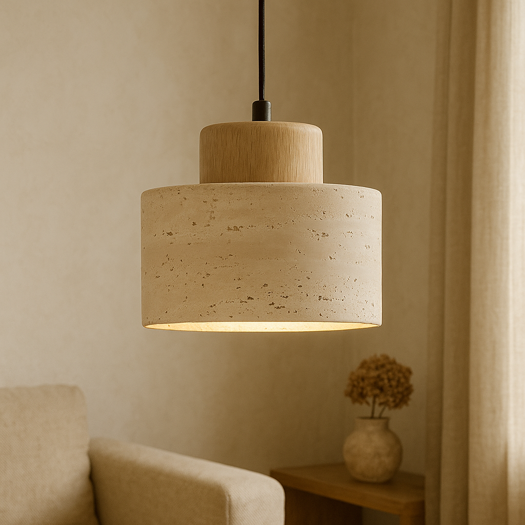 Travertine Stone Pendant Light