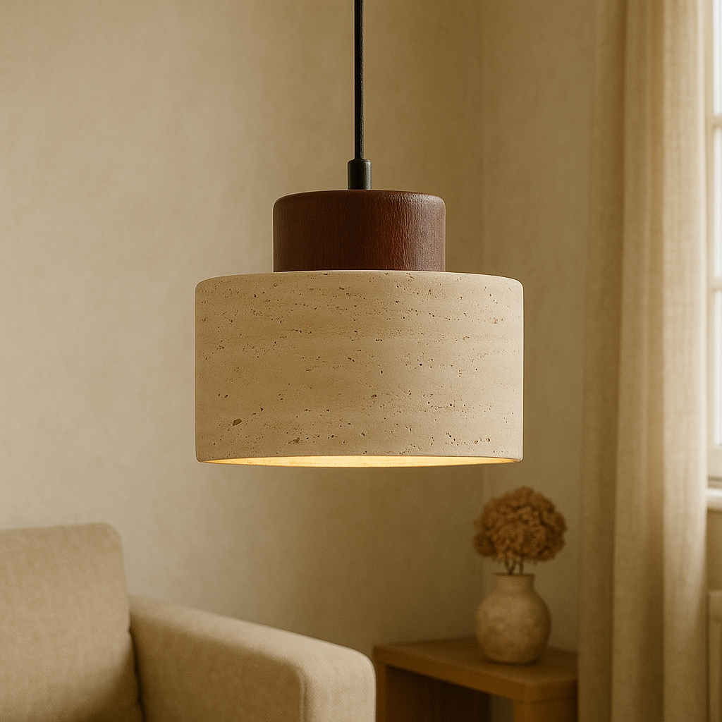 Travertine Stone Pendant Light