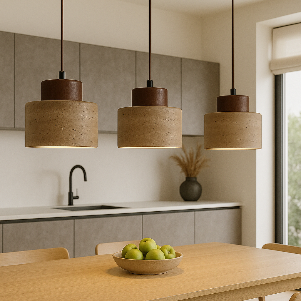 Travertine Stone Pendant Light