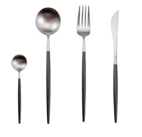 24-Piece Stainless Steel Cutlery Set with Gold and Silver Finish – Elegant Dining Essentials 13