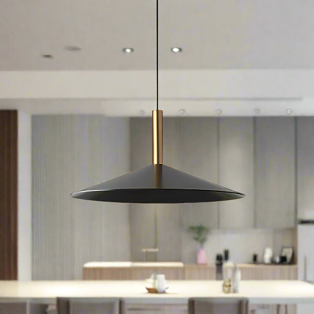 Modern Black Cone Pendant Light