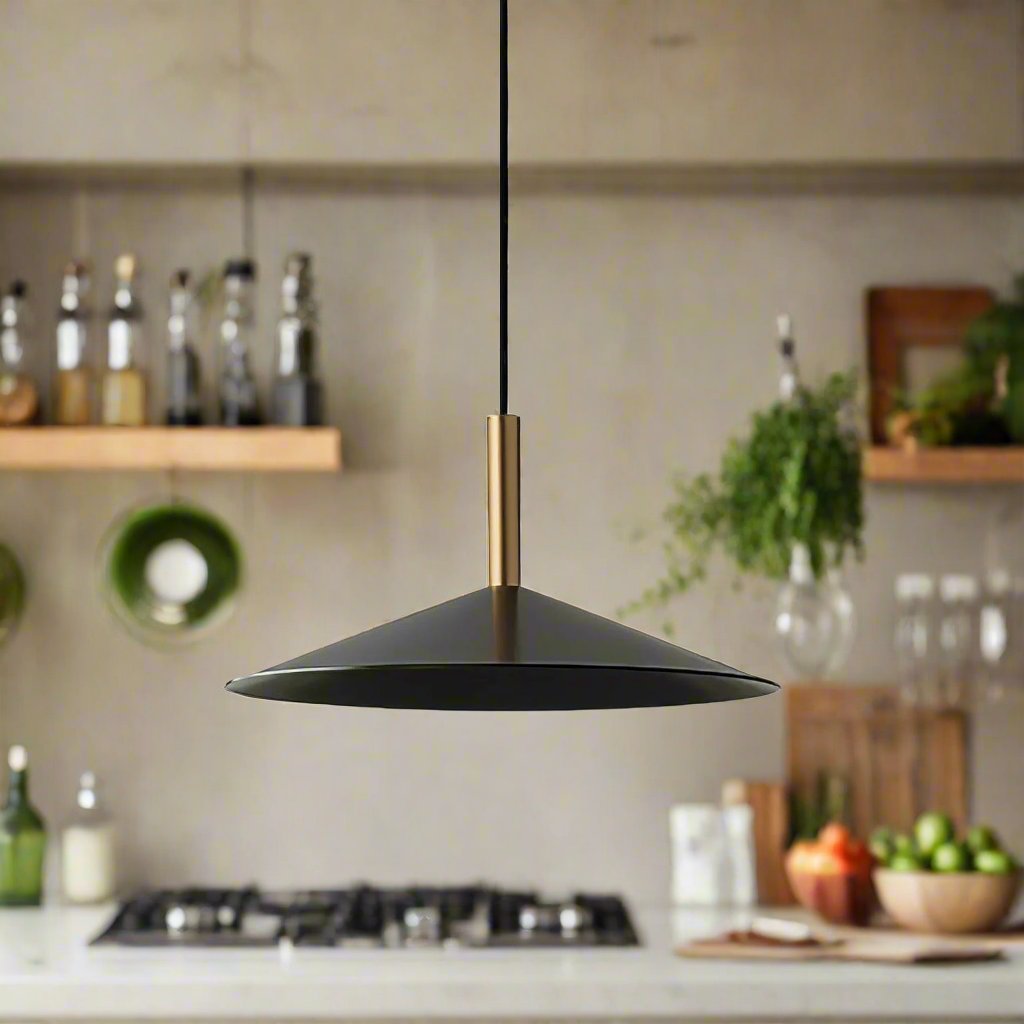 Modern Black Cone Pendant Light