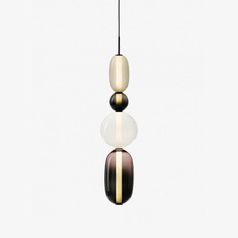 Stacked Coloured Glass Pendant Light