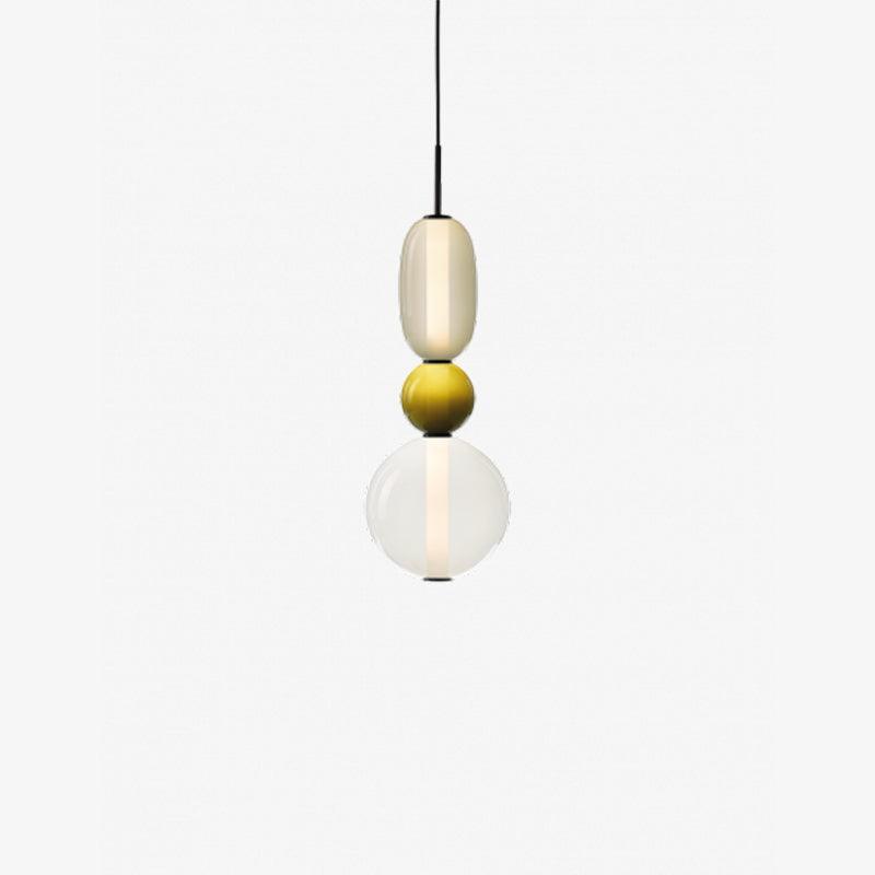 Stacked Coloured Glass Pendant Light